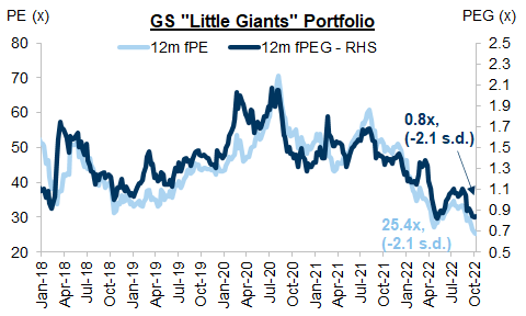 30. The basket is trading at historically low valuations in both PE and PEG terms. Data available on request.