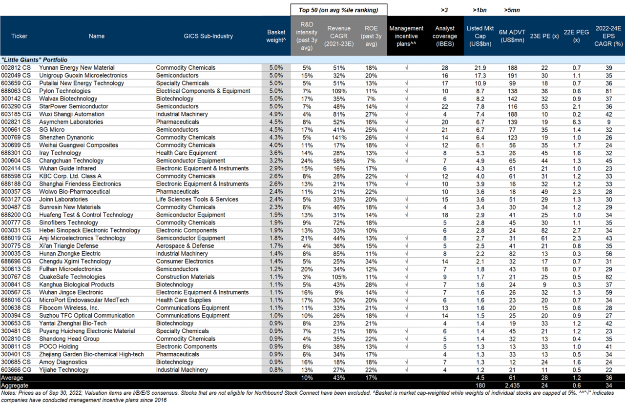32. The constituents of our Little Giants Basket (GSSRCNLG). Data available on request.