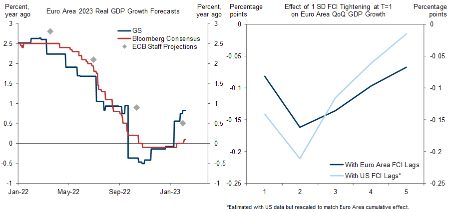 6. The Euro Area Should Narrowly Avoid a Recession, but FCI Drag Will Keep Recovery Muted. Data available on request.