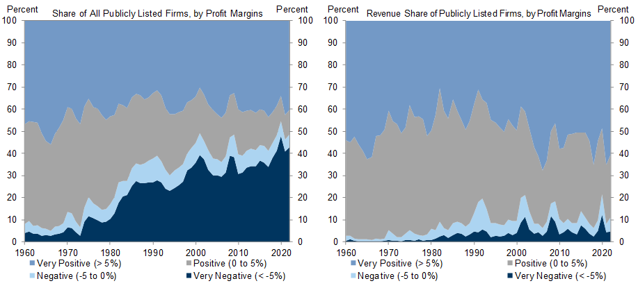 7. Unprofitable Firms and Even Persistently Unprofitable Firms Have Become a Larger Part of the US Corporate Sector Over Time and Have Been Largely Unscathed by the Pandemic Economy So Far. Data available on request.